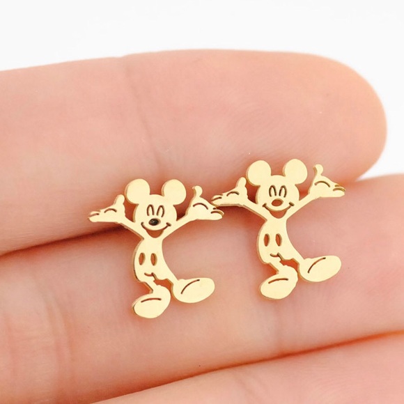 My Added Sparkle Jewelry - 3/$30 Gold Mickey Mouse Stud Earrings